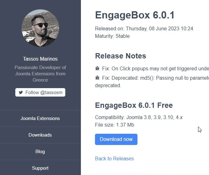 Компонент всплывающих окон для Joomla EngageBox 6: бесплатная версия