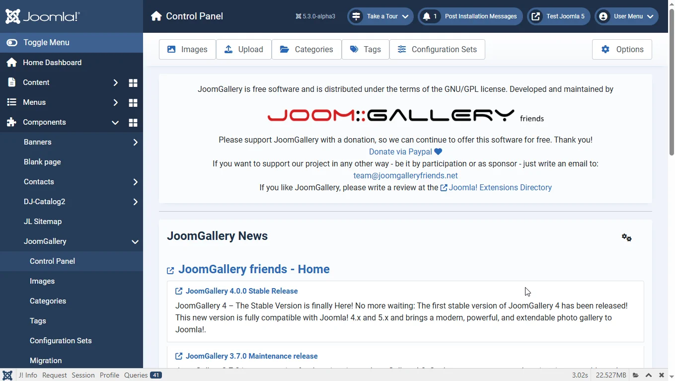 Вышел релиз компонента галереи изображений JoomGallery 4.0