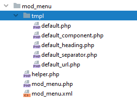 Старая файловая структура модуля Joomla 3