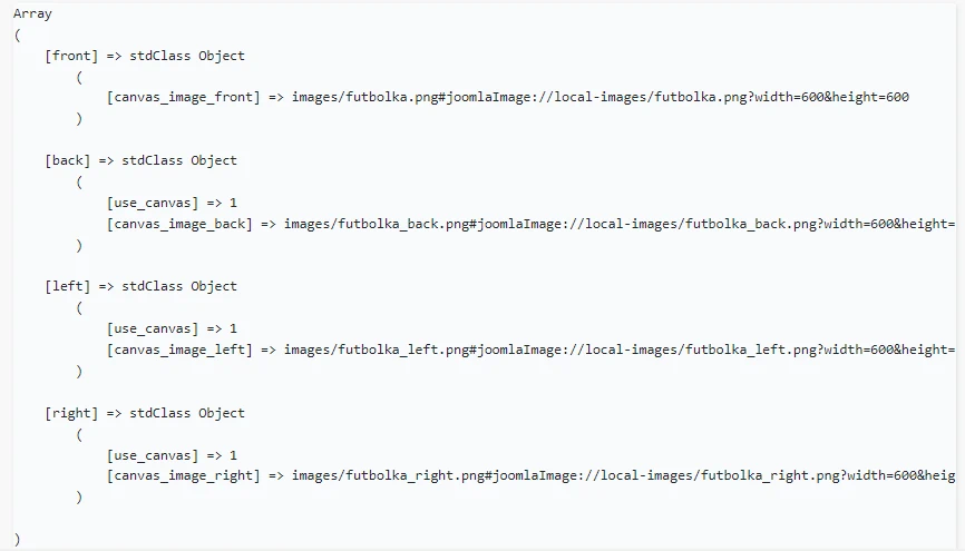 Пример многомерного массива в Joomla