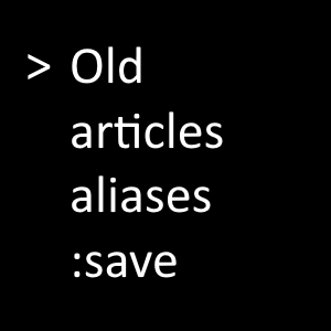 Console - Save old articles aliases